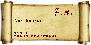 Pap Andrea névjegykártya